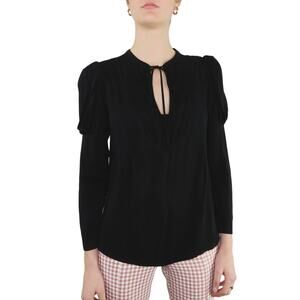 Express Puff Shoulder Long Sleeve V-Neck Blouse Small Twee Chic Small